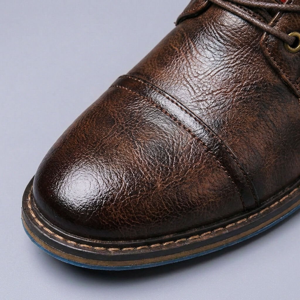 Oliver | Men's Lace-Up Ankle Boots | Cap-Toe Leather · Eltrendio