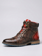 Mason | Men's Lace-Up Ankle Boots | Cap-Toe Leather-Eltrendio