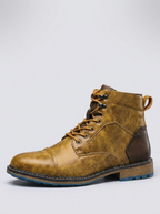 Mason | Men's Lace-Up Ankle Boots | Cap-Toe Leather-Eltrendio