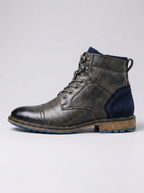 Mason | Men's Lace-Up Ankle Boots | Cap-Toe Leather-Eltrendio