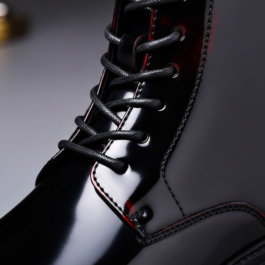Oliver | Men's Lace-Up Boots | Polished Leather · Eltrendio