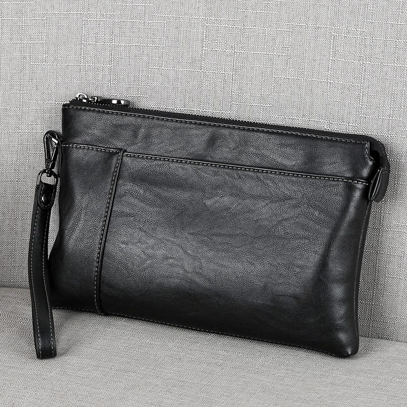 Oliver | Men's Leather Clutch Bag | Wrist Strap · Eltrendio