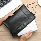 Oliver | Men's Leather Clutch Bag | Wrist Strap · Eltrendio