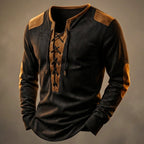 Oliver | Men's Long-Sleeve Shirt | Lace-Up · Eltrendio