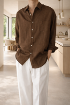 Oliver | Men's Long Sleeve Shirt | Linen Blend · Eltrendio
