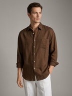 Oliver | Men's Long Sleeve Shirt | Linen Blend-Eltrendio