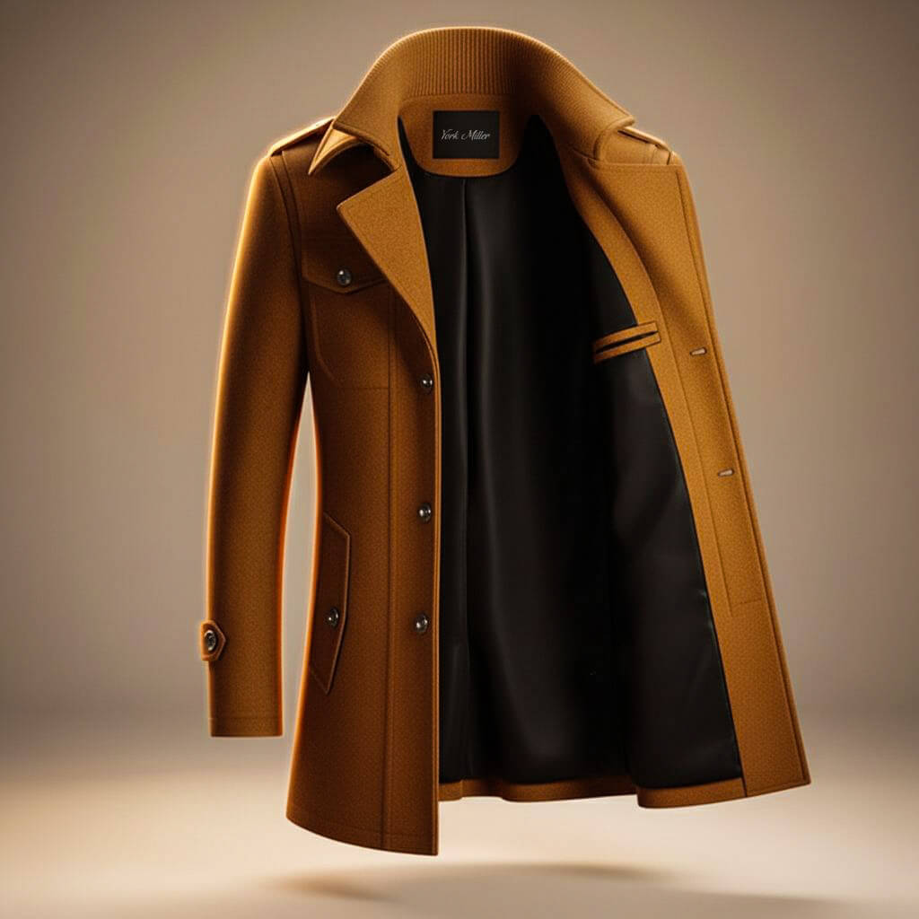 Oliver | Men's Mid-Length Coat | Zip Front · Eltrendio