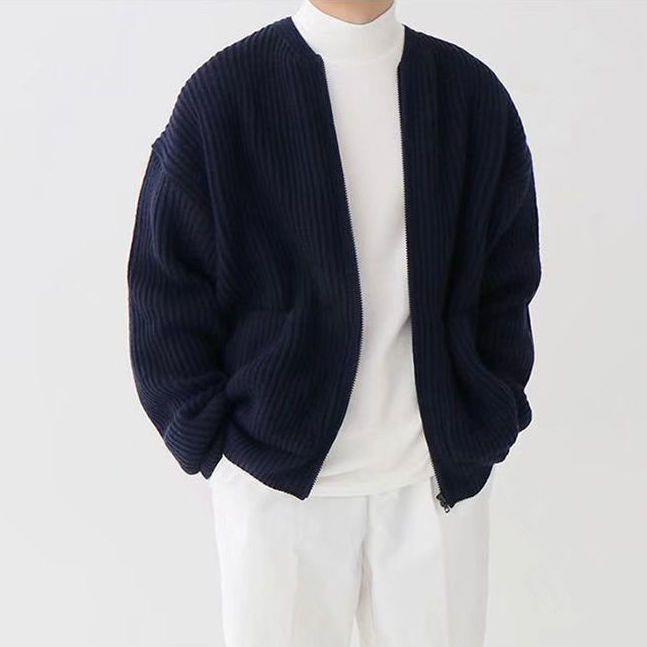 Oliver | Men's Oversized Knit Cardigan | Ribbed · Eltrendio