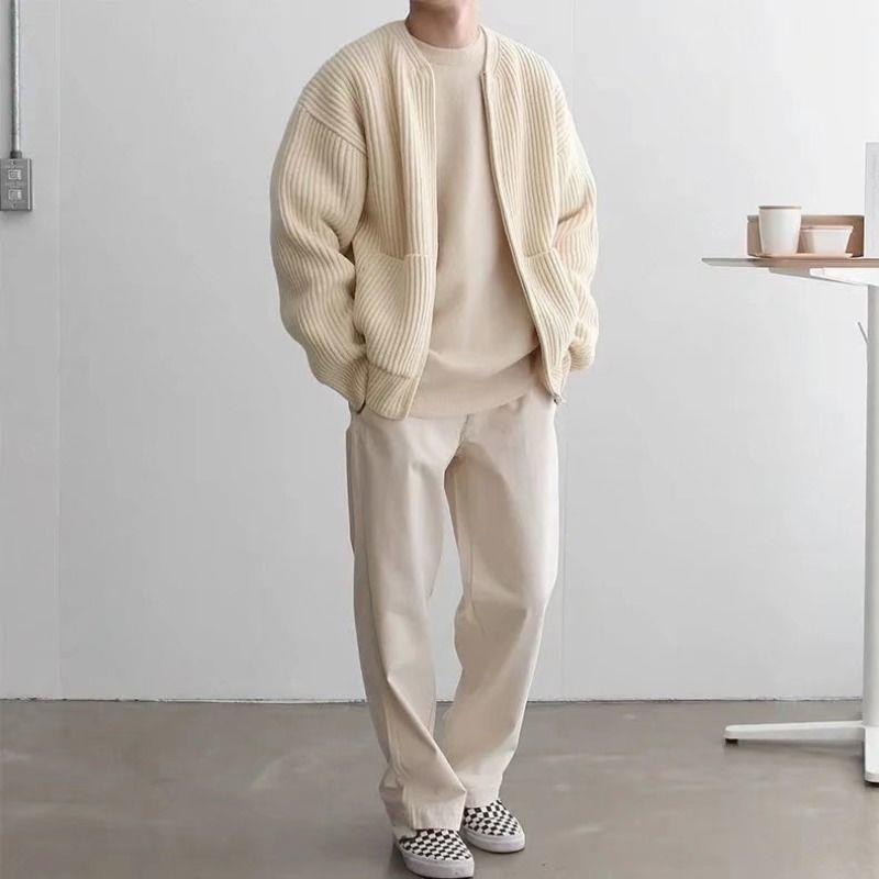 Oliver | Men's Oversized Knit Cardigan | Ribbed · Eltrendio