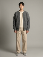 William | Men's Oversized Knit Cardigan | Ribbed-Eltrendio