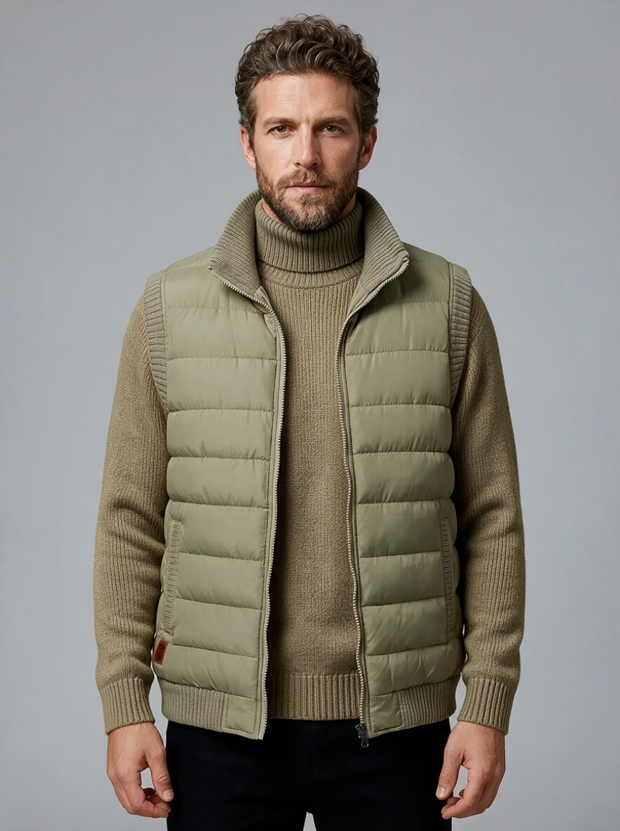 Oliver | Men's Padded Gilet | Fleece-Lined-Eltrendio