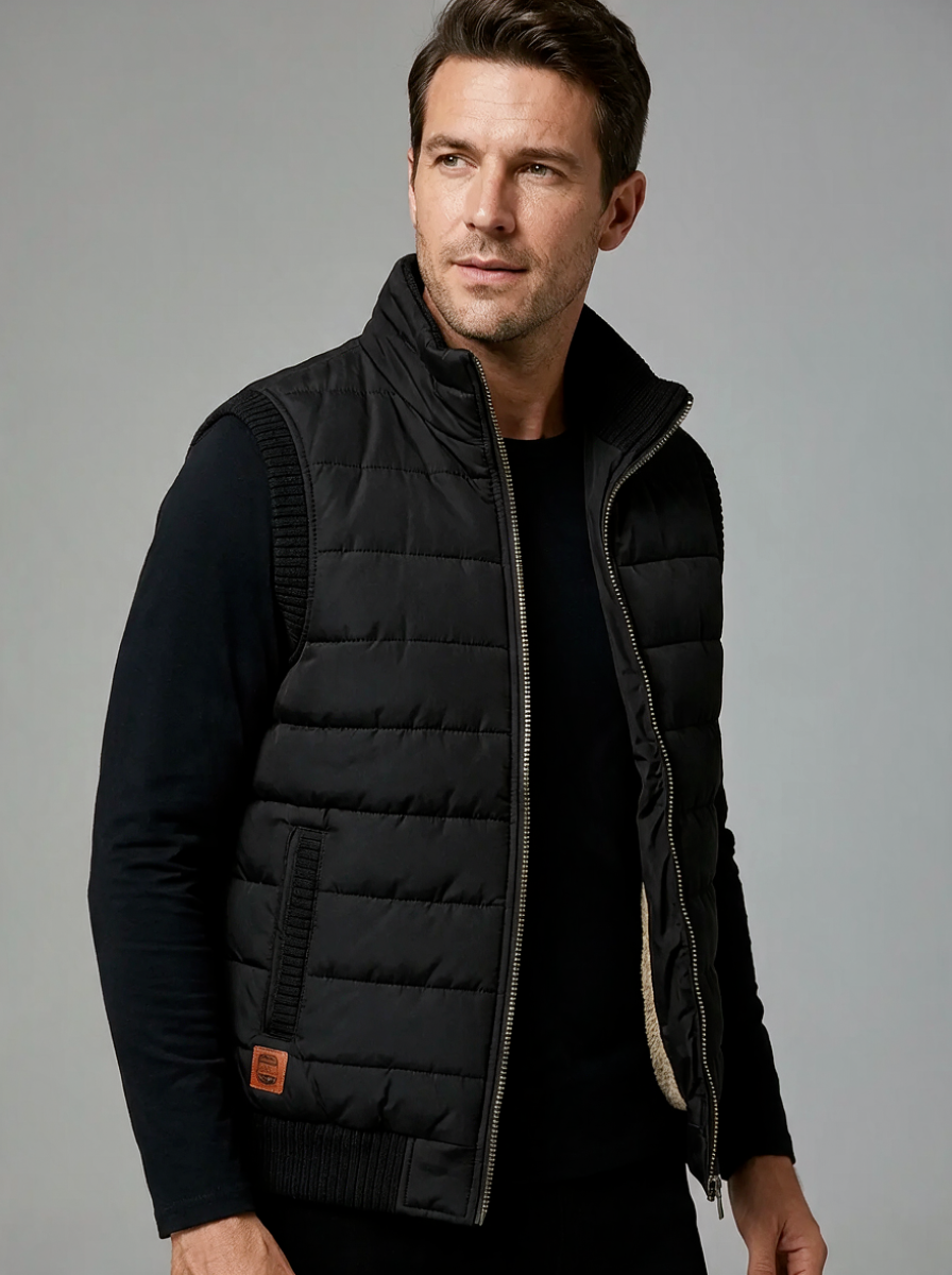 Oliver | Men's Padded Gilet | Fleece-Lined-Eltrendio