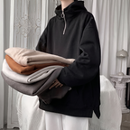 Oliver | Men's Quarter-Zip Hoodie | Fleece-Lined · Eltrendio
