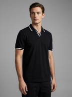 George | Men's Short-Sleeve Polo Shirt | Contrast Trim-Eltrendio