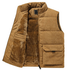 Oliver | Men's Sleeveless Gilet | Fleece-Lined Corduroy · Eltrendio