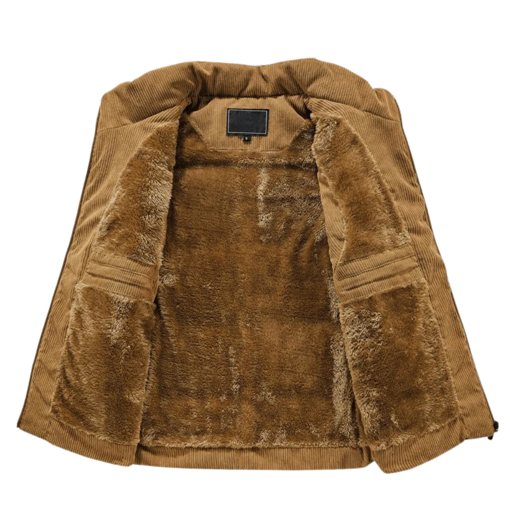 Oliver | Men's Sleeveless Gilet | Fleece-Lined Corduroy · Eltrendio
