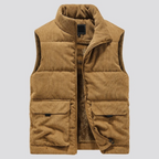 Oliver | Men's Sleeveless Gilet | Fleece-Lined Corduroy · Eltrendio
