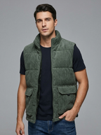 Oliver | Men's Sleeveless Gilet | Fleece-Lined Corduroy-Eltrendio