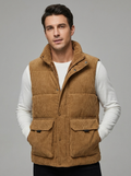 Oliver | Men's Sleeveless Gilet | Fleece-Lined Corduroy-Eltrendio