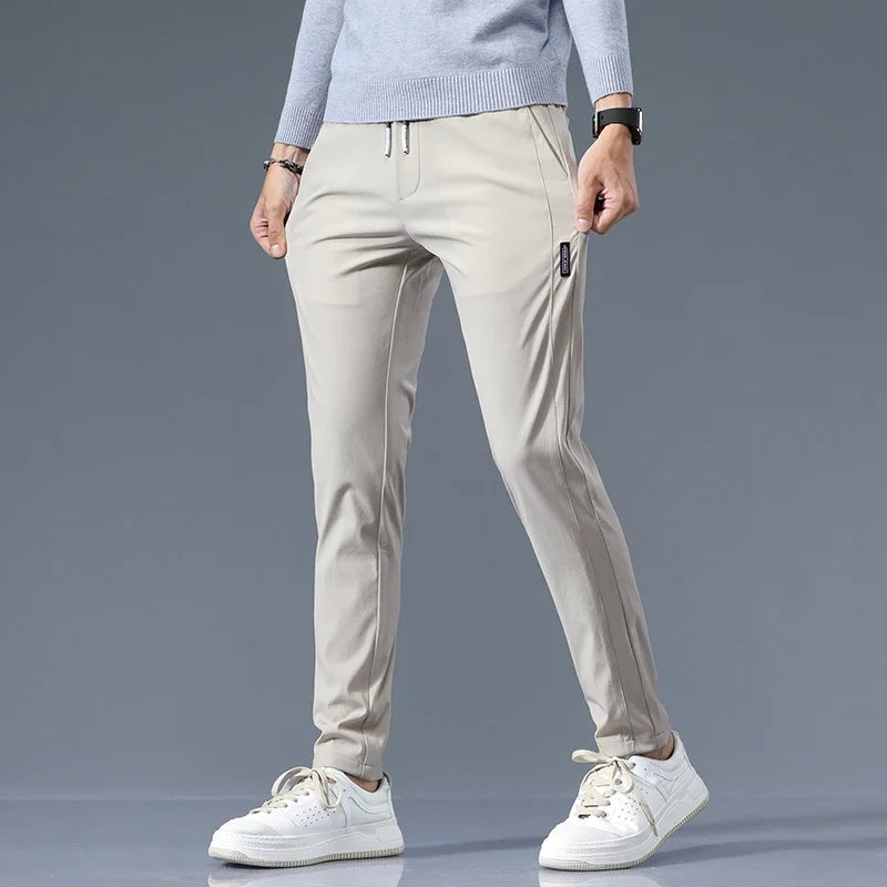 Oliver | Men's Slim-Fit Trousers | Drawstring Waist · Eltrendio