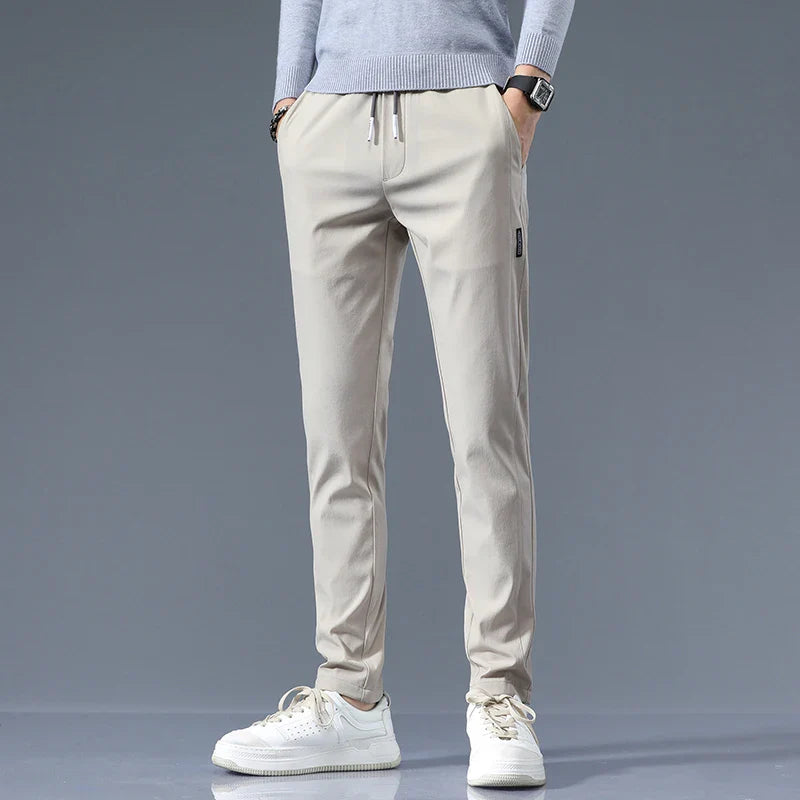 Oliver | Men's Slim-Fit Trousers | Drawstring Waist · Eltrendio