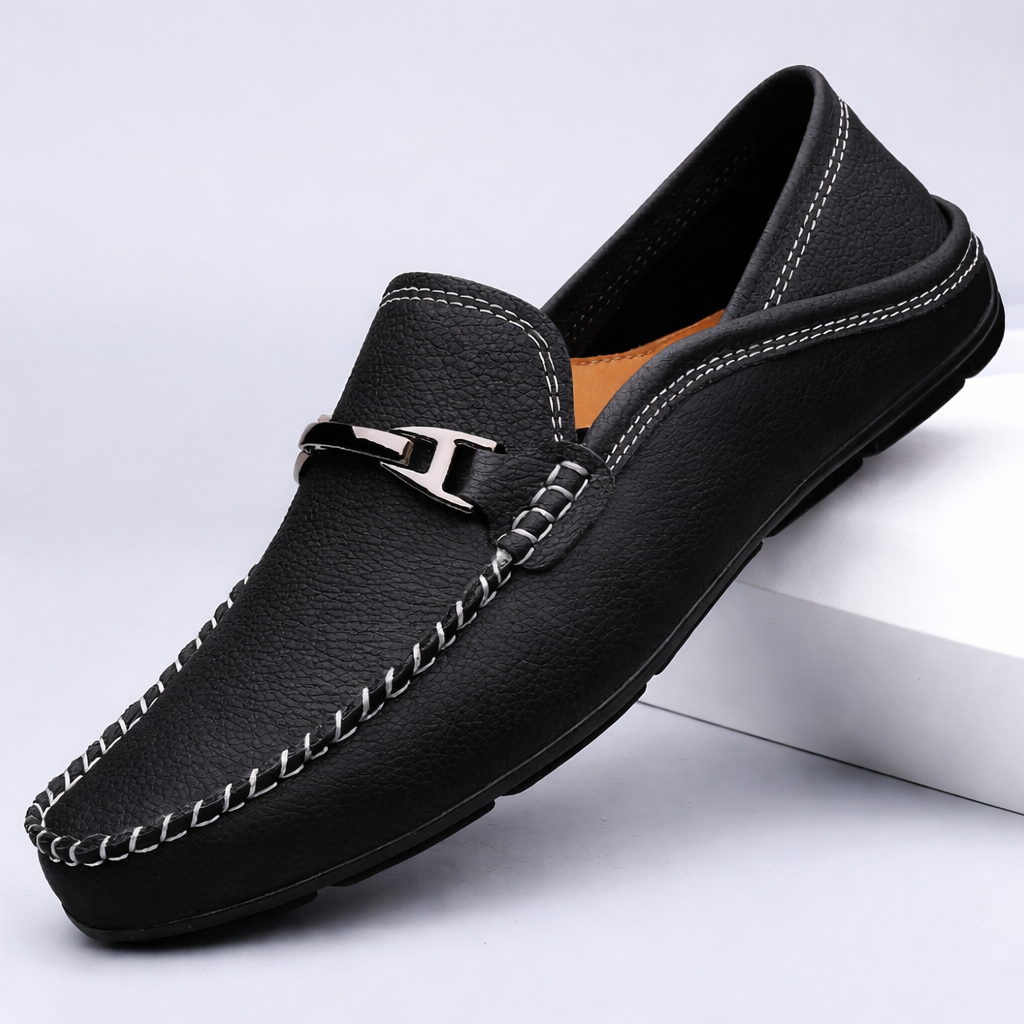 Oliver | Men's Slip-On Loafers | Metal Buckle · Eltrendio