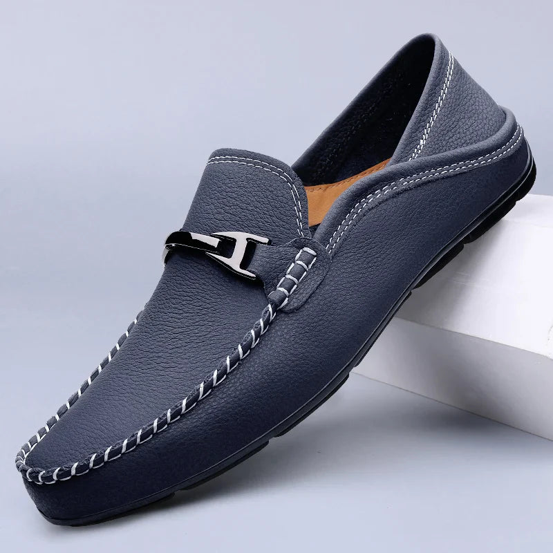 Oliver | Men's Slip-On Loafers | Metal Buckle · Eltrendio