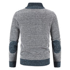 Oliver | Men's Stand Collar Cardigan | Fleece-Lined · Eltrendio