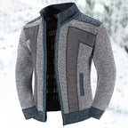 Oliver | Men's Stand Collar Cardigan | Fleece-Lined · Eltrendio