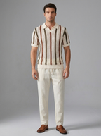Oliver | Men's Striped Polo Set | Crochet Knit-Eltrendio