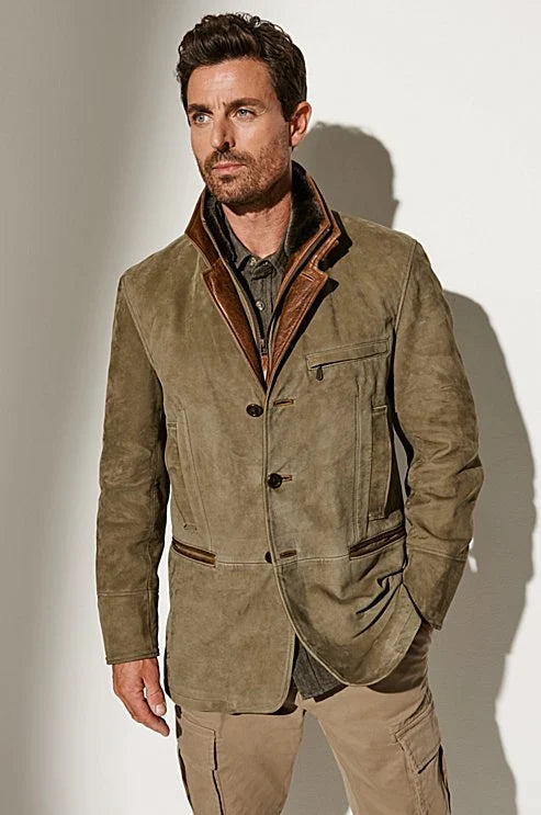 Oliver | Men's Tailored Jacket | Suede · Eltrendio