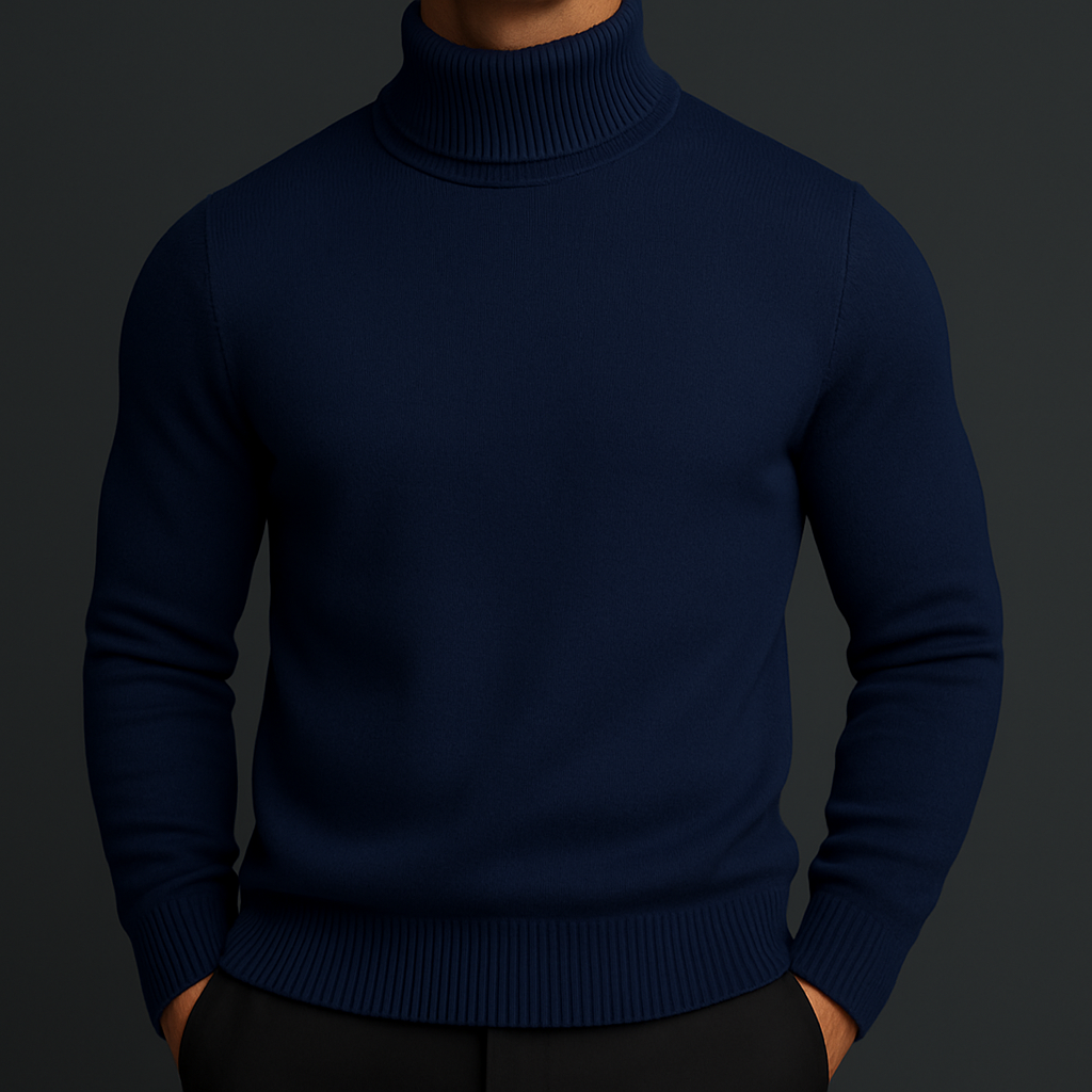 Oliver | Men's Turtleneck Jumper | Ribbed Knit · Eltrendio