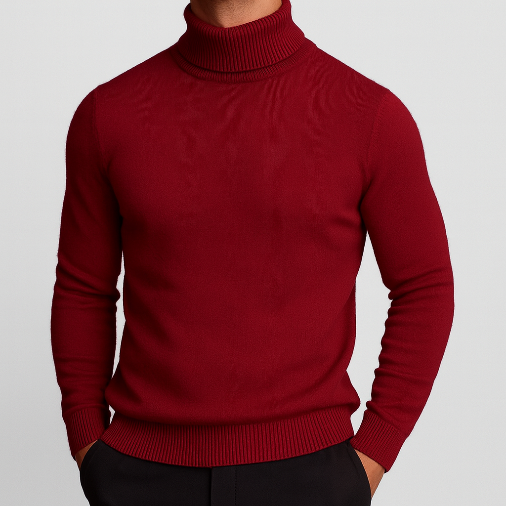 Oliver | Men's Turtleneck Jumper | Ribbed Knit · Eltrendio