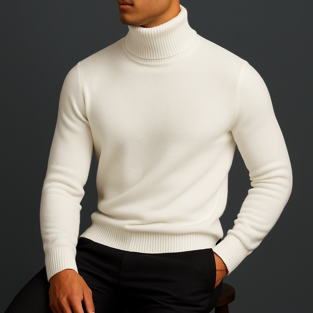 Oliver | Men's Turtleneck Jumper | Ribbed Knit · Eltrendio