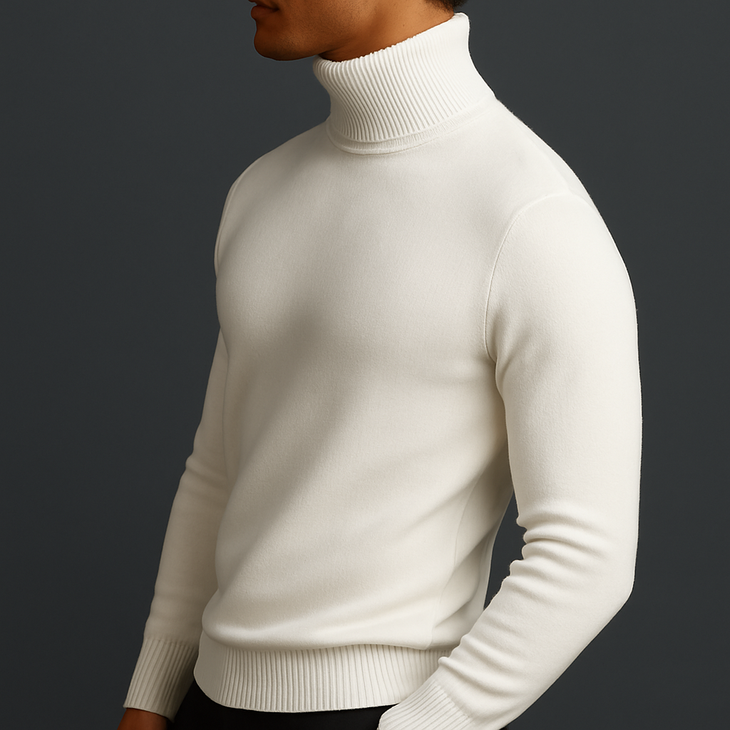Oliver | Men's Turtleneck Jumper | Ribbed Knit · Eltrendio