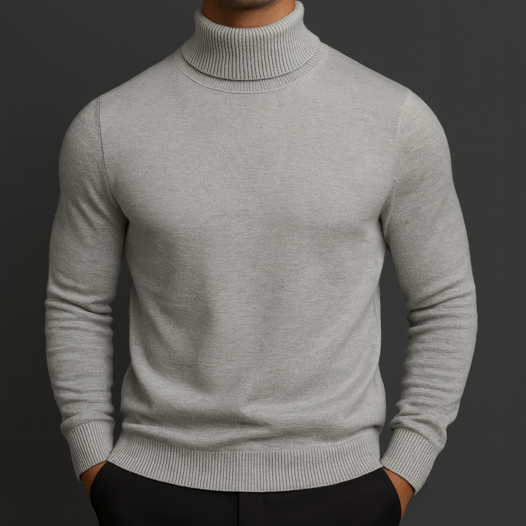 Oliver | Men's Turtleneck Jumper | Ribbed Knit · Eltrendio