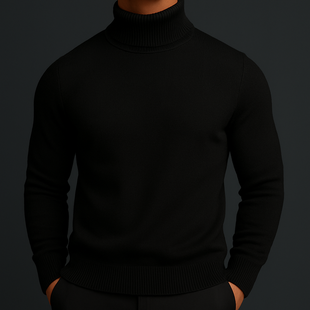 Oliver | Men's Turtleneck Jumper | Ribbed Knit · Eltrendio