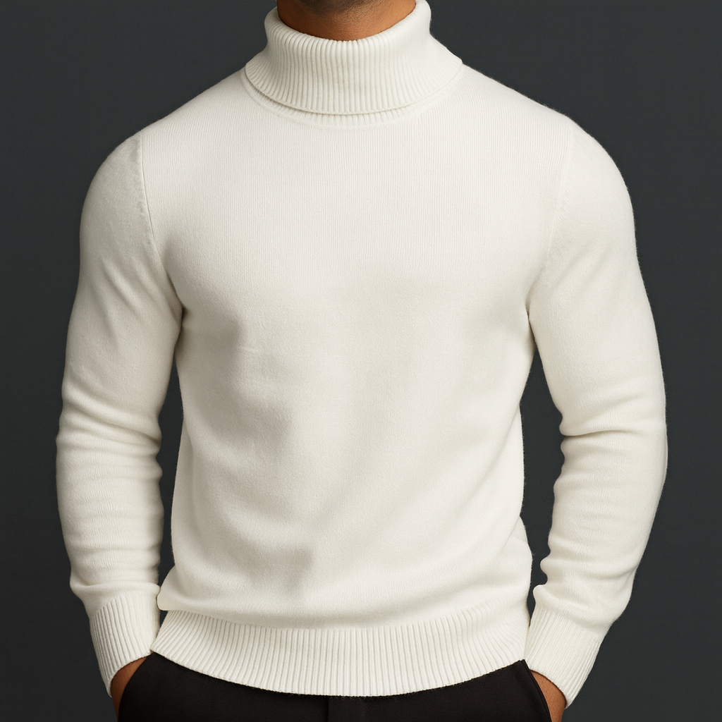 Oliver | Men's Turtleneck Jumper | Ribbed Knit · Eltrendio