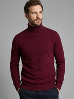Theodore | Men's Turtleneck Jumper | Ribbed Knit-Eltrendio