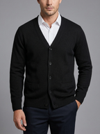 Ethan | Men's V-Neck Cardigan | Button-Up Knit-Eltrendio
