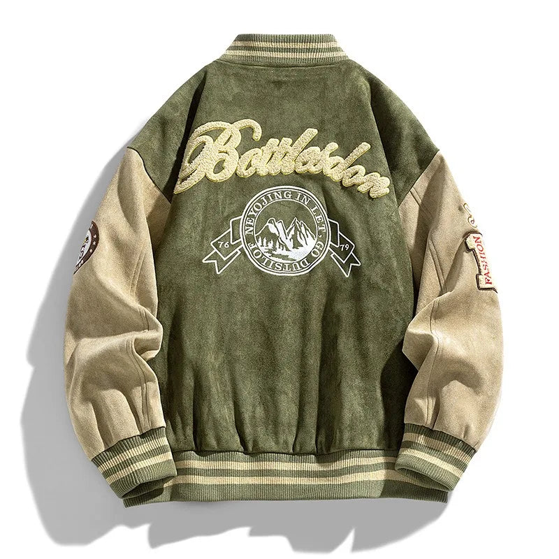 Oliver | Men's Varsity Jacket | Embroidered Patches · Eltrendio