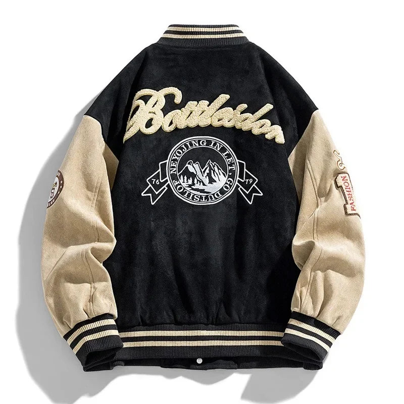 Oliver | Men's Varsity Jacket | Embroidered Patches · Eltrendio