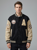 Oliver | Men's Varsity Jacket | Embroidered Patches-Eltrendio