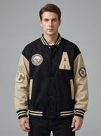 Oliver | Men's Varsity Jacket | Embroidered Patches-Eltrendio