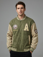 Oliver | Men's Varsity Jacket | Embroidered Patches-Eltrendio
