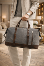 Oliver | Men's Weekender Holdall | Canvas Leather-Trim · Eltrendio