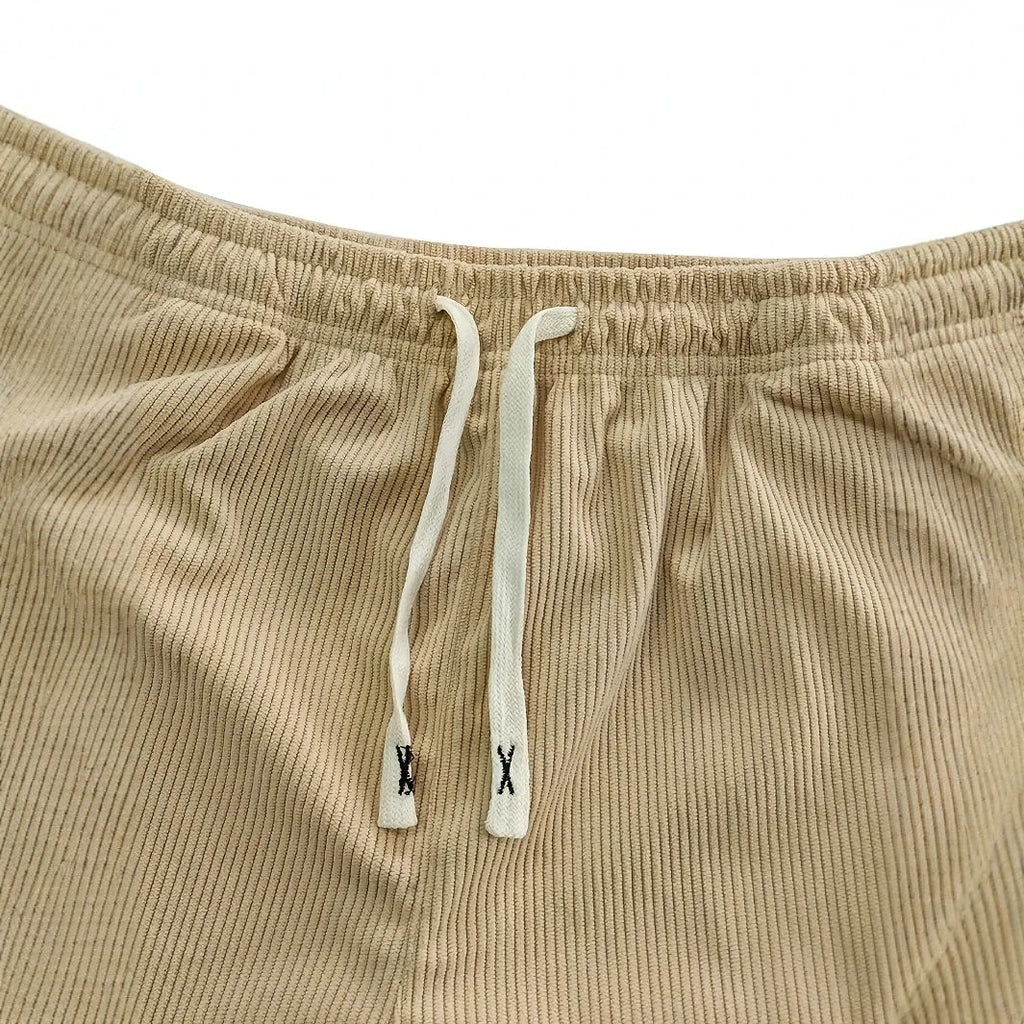 Oliver | Men's Wide-Leg Corduroy Trousers | Drawstring Waist · Eltrendio