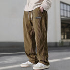 Oliver | Men's Wide-Leg Corduroy Trousers | Drawstring Waist · Eltrendio