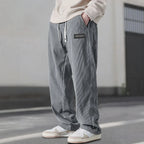 Oliver | Men's Wide-Leg Corduroy Trousers | Drawstring Waist · Eltrendio