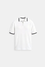 Oliver | Men's Zip-Neck Polo Shirt | Contrast Tipping · Eltrendio